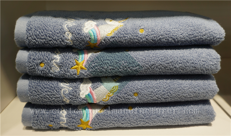 China Bulk Custom Embroidery Logo Face Towels Supplier Custom Embroidery Logo Home Towels Factory